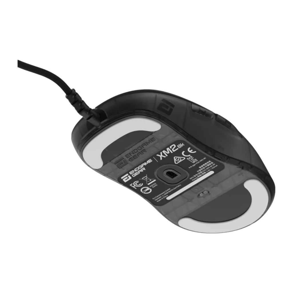 Endgame Gear XM2 8K Dark Frost, vue du dessus: molette centrale, boutons latéraux et texture gravée visibles - Ítem4