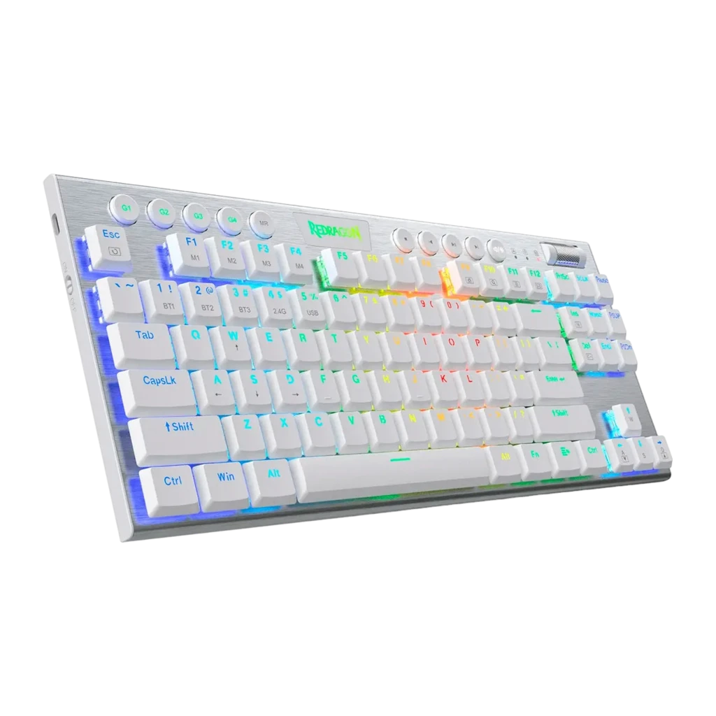 Teclado Gaming Redragon Horus K621W TKL Inalámbrico Mecánico Switch Rojo