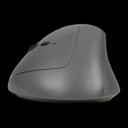 BakkerElkhuizen MidWay Vertical Inalámbrico Zurdos gris negro, vista lateral: perfil ergonómico vertical con botones