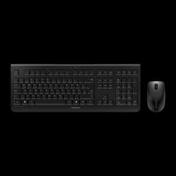CHERRY Kit Teclado Ratón Inalámbrico DW 3000 negro, vista superior: teclado completo con teclado numérico y ratón