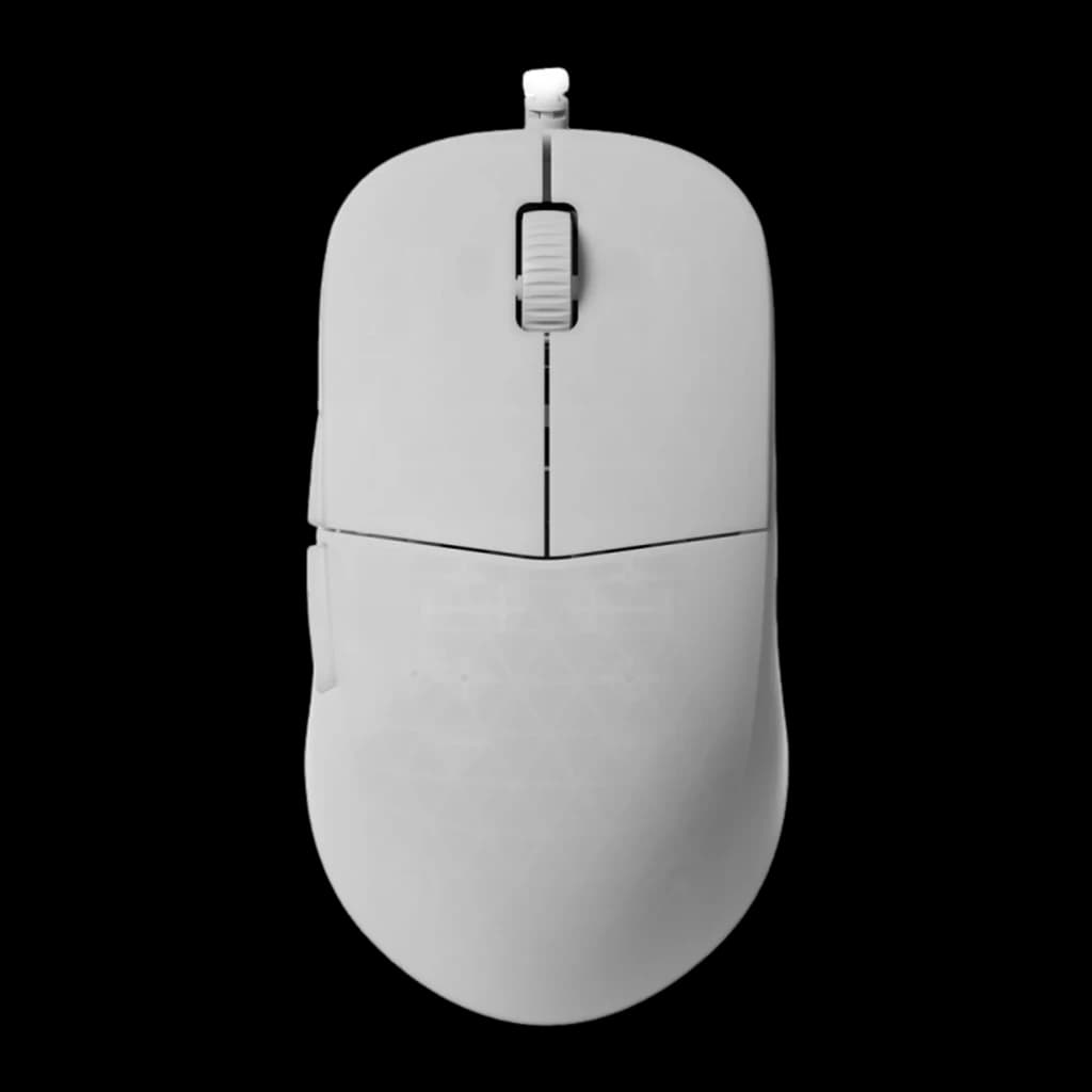 Endgame Gear XM2 8K blanco, vista superior: botones principales, rueda de scroll y cable trenzado