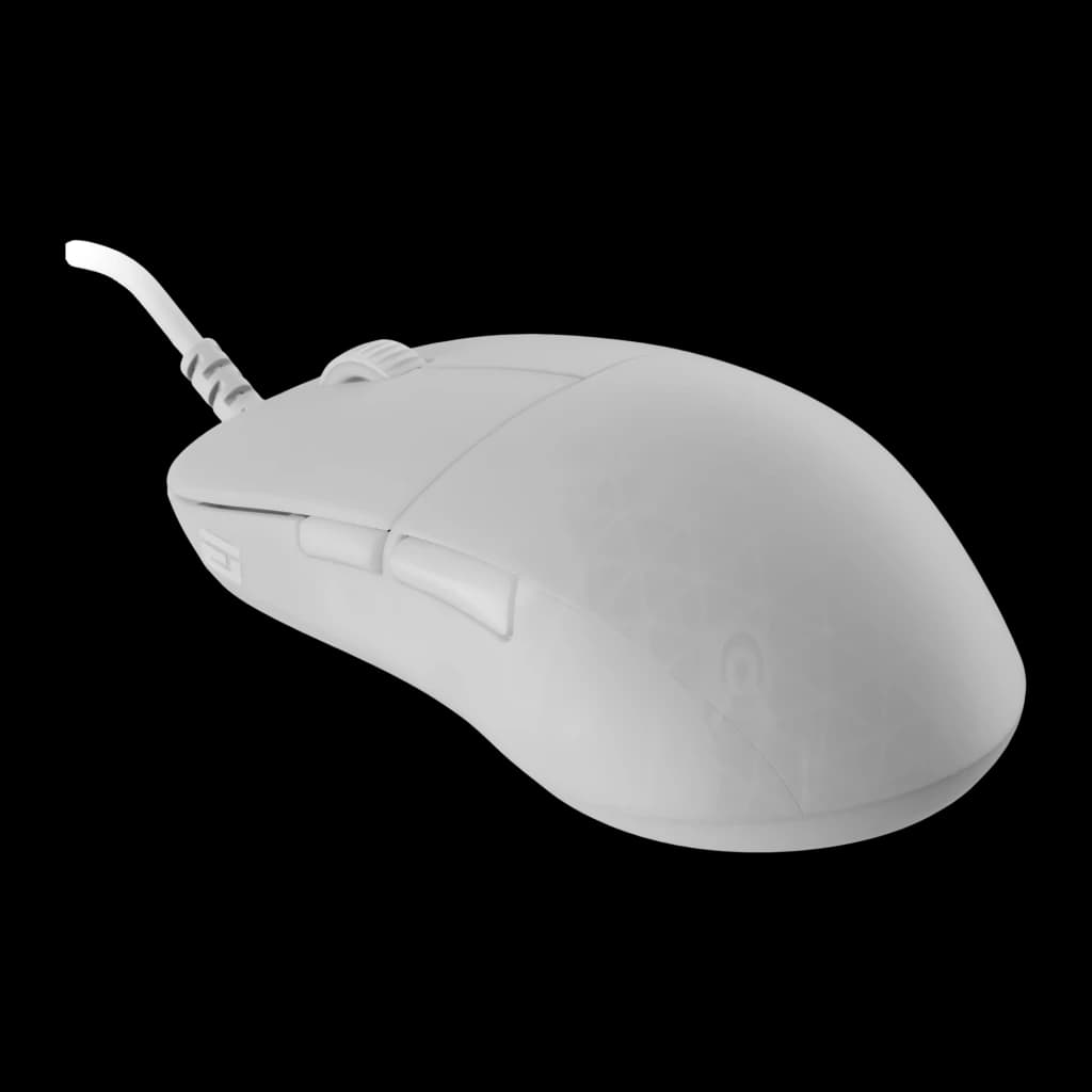 Endgame Gear XM2 8K blanco, vista lateral izquierda: botones laterales y perfil ergonómico del ratón