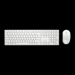 Dell Teclado y ratón Pro KM5221W Español Blanco, vista superior: conjunto completo teclado y ratón inalámbricos blancos