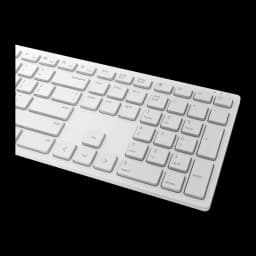 Dell Teclado y ratón Pro KM5221W Español Blanco, detalle diagonal derecho: teclado numérico, teclas de navegación y flechas