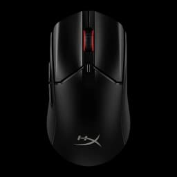 HyperX Pulsefire Haste 2 Inalámbrico Negro, vista superior: rueda roja, botones principales y logo HX en la palma