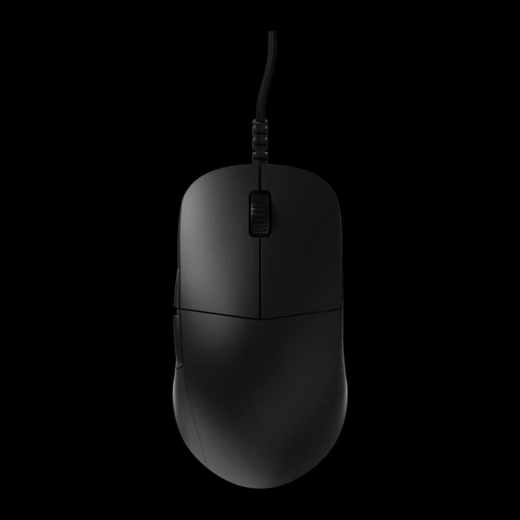 Endgame Gear XM2 8k v2 negro, vista superior: forma simétrica, rueda central y cable trenzado