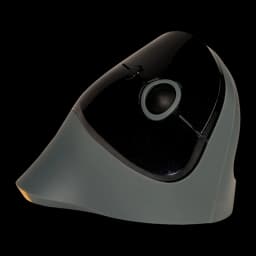 BakkerElkhuizen PRF Wireless negro gris oscuro, vista frontal: forma vertical ergonómica con rueda de scroll y acento