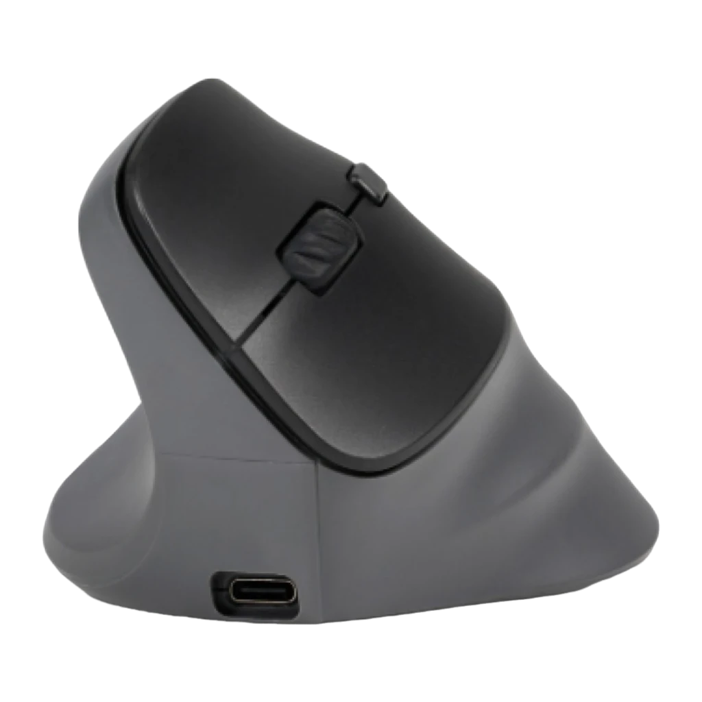 BakkerElkhuizen PRF Pro 3 Noir Gris foncé, vue principale: souris verticale pour gauchers, molette et boutons latéraux - Ítem1