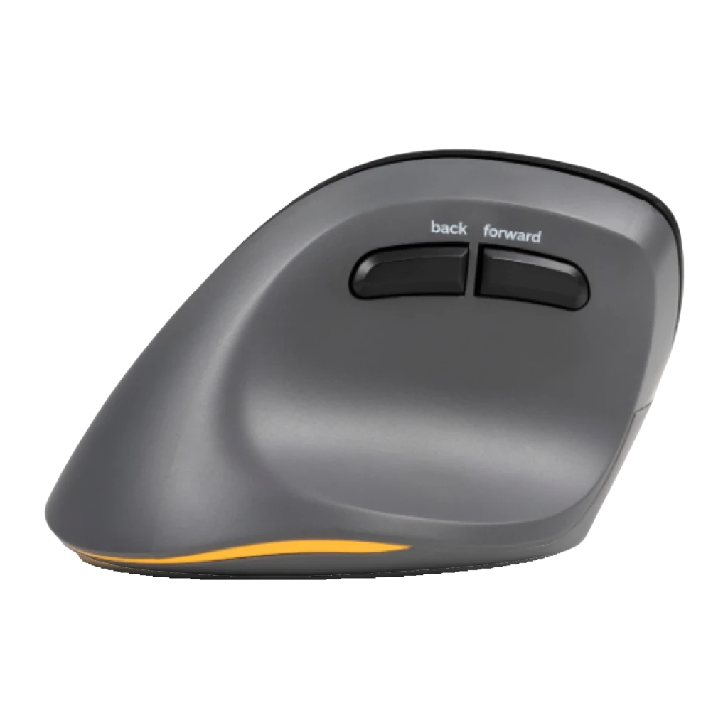 BakkerElkhuizen PRF Pro 3 Noir Gris foncé, vue principale: souris verticale pour gauchers, molette et boutons latéraux - Ítem2
