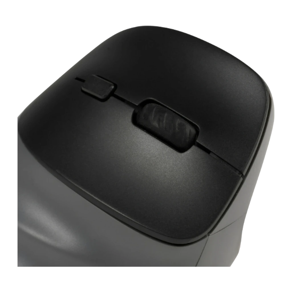 BakkerElkhuizen PRF Pro 3 Noir Gris foncé, vue principale: souris verticale pour gauchers, molette et boutons latéraux - Ítem7