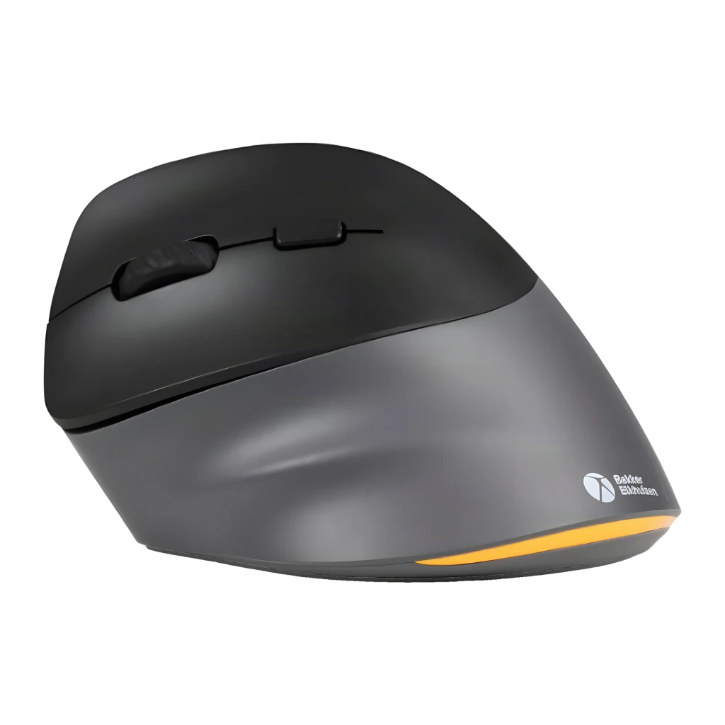 BakkerElkhuizen PRF Pro 3 Noir Gris foncé, vue principale: souris verticale pour gauchers, molette et boutons latéraux - Ítem8