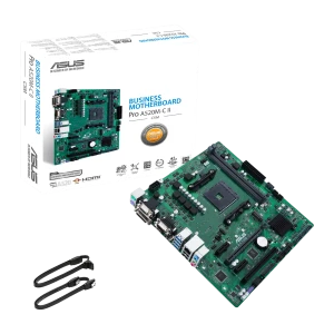 ASUS Pro A520M-C II/CSM mATX AM4, kit completo: placa-mãe, caixa retail Business Motherboard e cabo SATA incluído