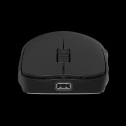 Endgame Gear OP1w 4K Wireless noir, vue avant: molette centrale et port USB-C sur la face avant
