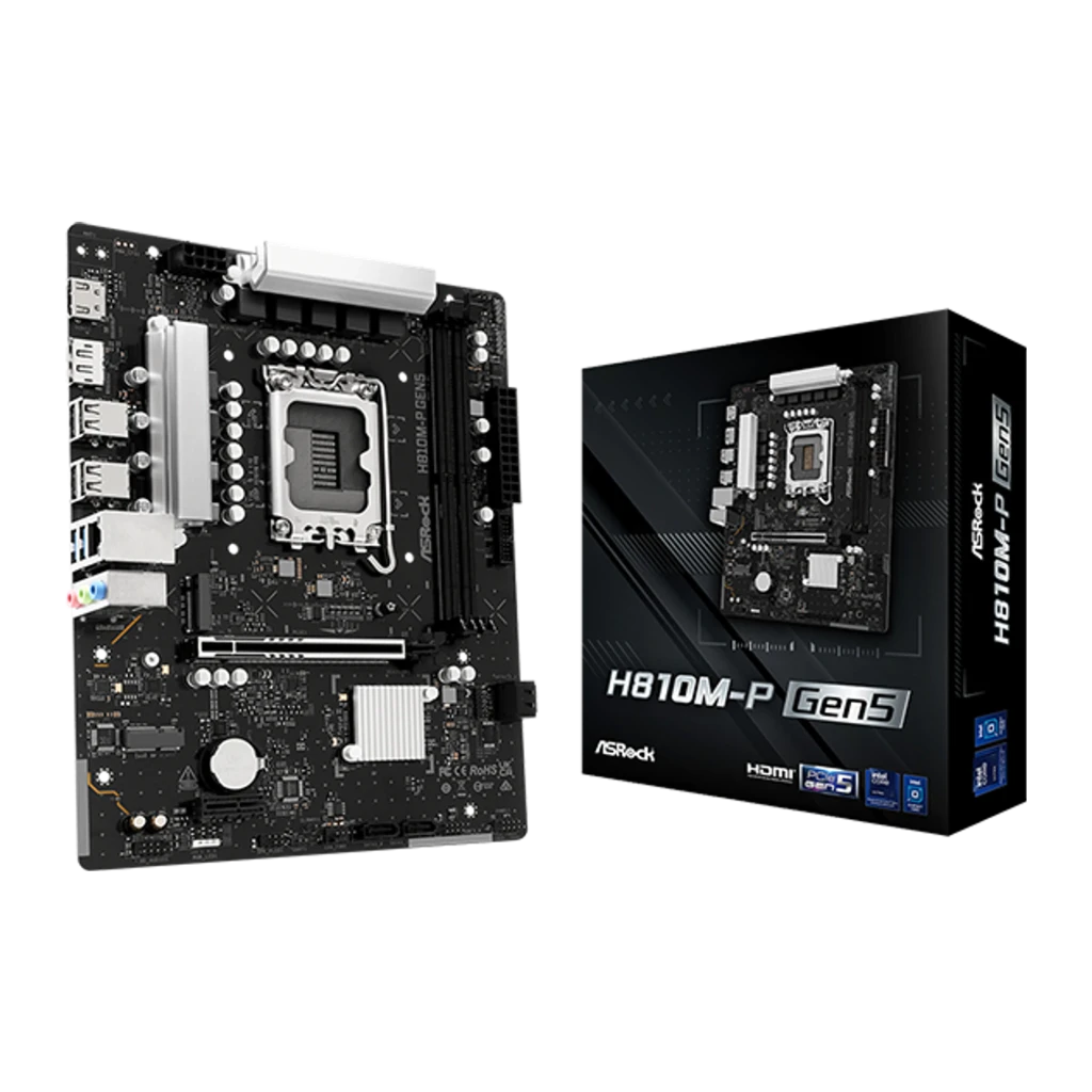 Placa base ASRock H810M-P Gen5 Intel H810 LGA1851 DDR5 Micro-ATX