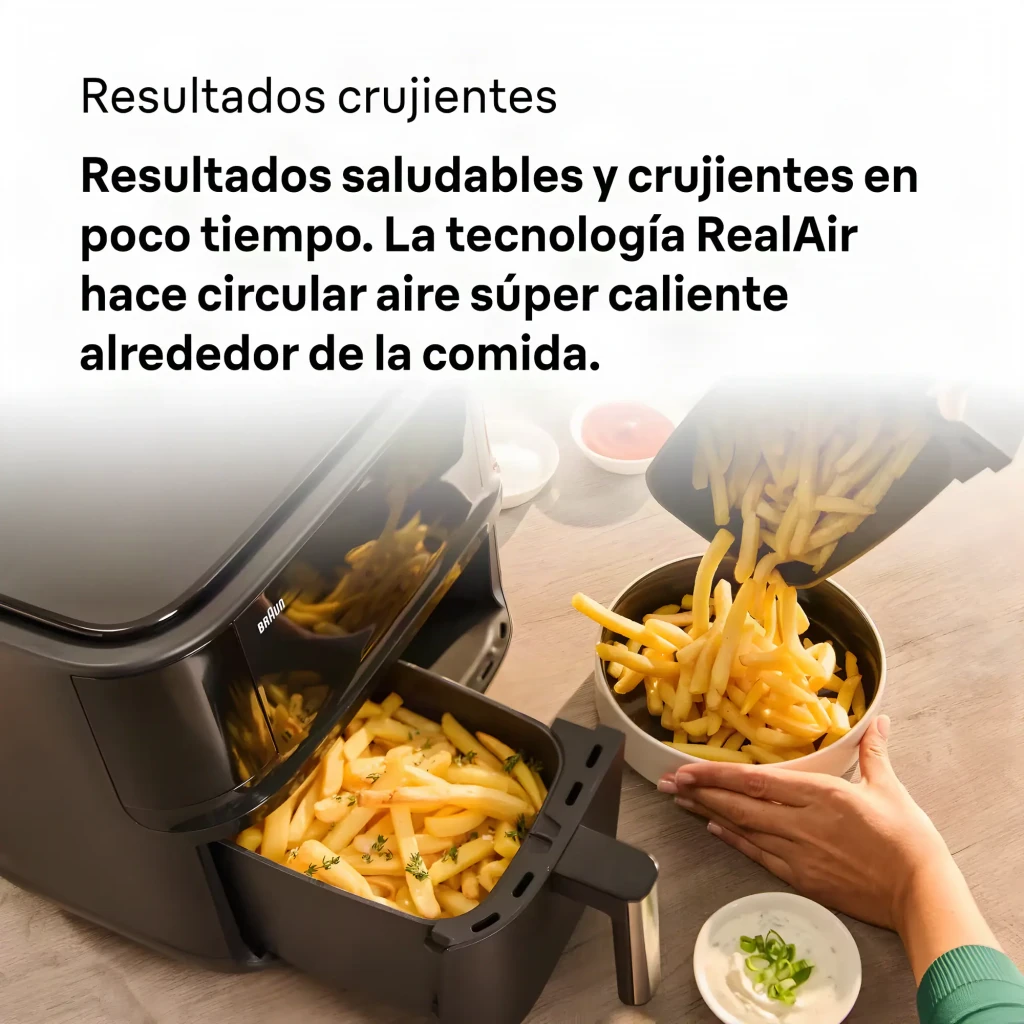 Braun Friteuse à air TwinCook TD 3030I BK 2x4 L noir, vue de face: panneau tactile double affichage 200°C et deux tiroirs - Ítem6