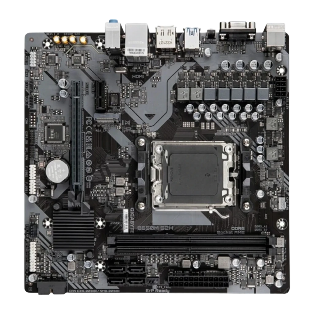 Gigabyte Placa-mãe B650M S2H AMD AM5, produto com caixa: placa Micro-ATX e embalagem com logo Ultra Durable - Item1