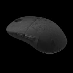 Endgame Gear XM2w 4K Wireless Dark Frost, vista lateral esquerda: padrão geométrico na carcaça, botões laterais e roda