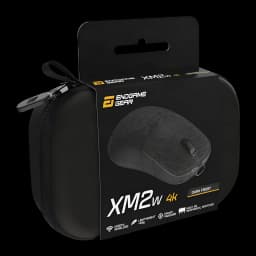 Endgame Gear XM2w 4k Wireless Dark Frost, embalagem: caixa preta com rato e estojo de transporte com fecho incluído