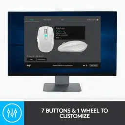 Logitech Rato MX Anywhere 2S Grafite cinzento, software: app Logi Options em monitor com personalização de 7 botões