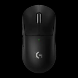 Logitech Rato Pro X Superlight 2 SE preto, vista superior: roda de scroll, LED verde e logótipo G prateado