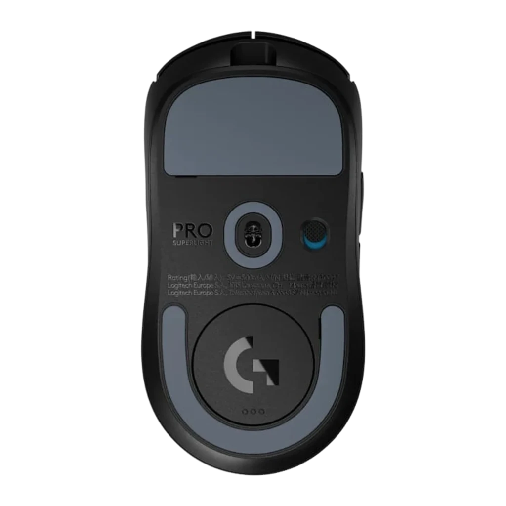 Logitech Ratón Pro X Superlight 2 SE negro, vista superior: rueda central, LED verde y logo G plateado - Ítem2