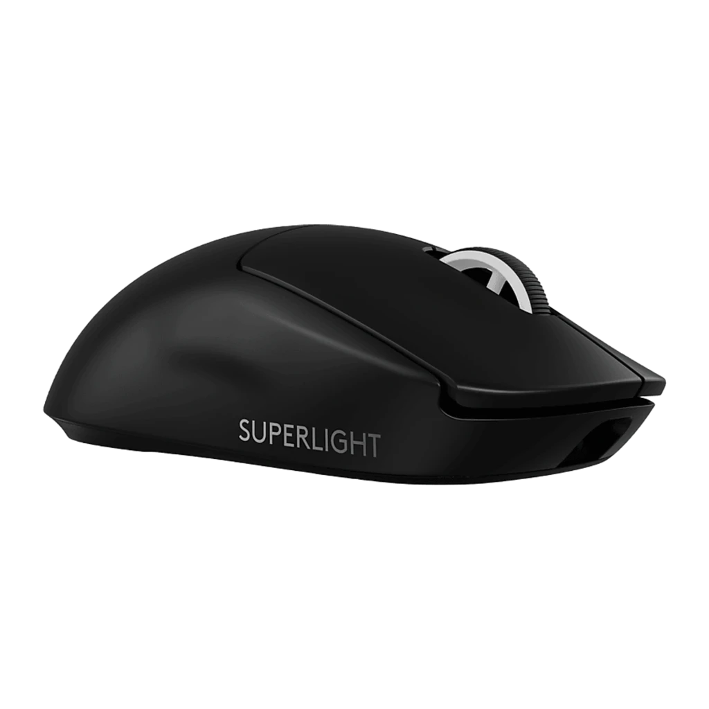 Logitech Ratón Pro X Superlight 2 SE negro, vista superior: rueda central, LED verde y logo G plateado - Ítem3
