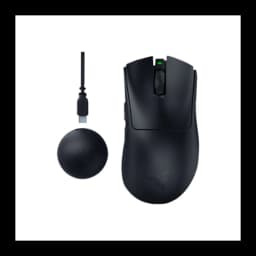 Razer DeathAdder V4 Pro negro, contenido de la caja: ratón inalámbrico, cable USB-C y receptor USB HyperSpeed