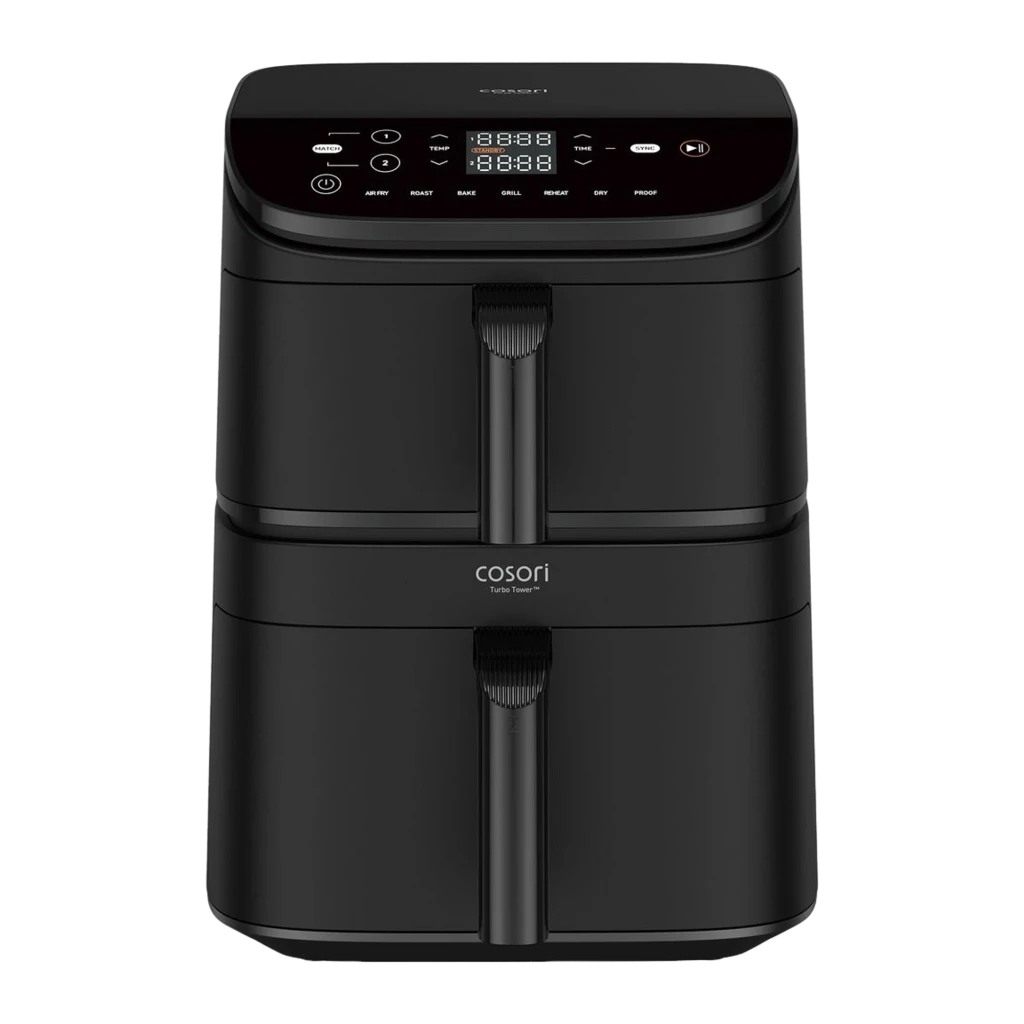 Freidora de Aire Cosori Turbo Tower CAF-DC121 Doble Cesta Vertical 10,8L 2630W