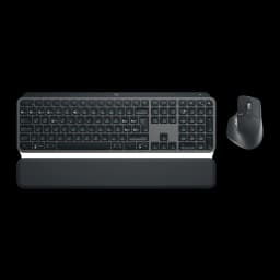 Logitech MX Keys S Combo Bluetooth QWERTY Cinzento Grafite, vista superior: teclado com apoio de pulso e rato MX Master 3S