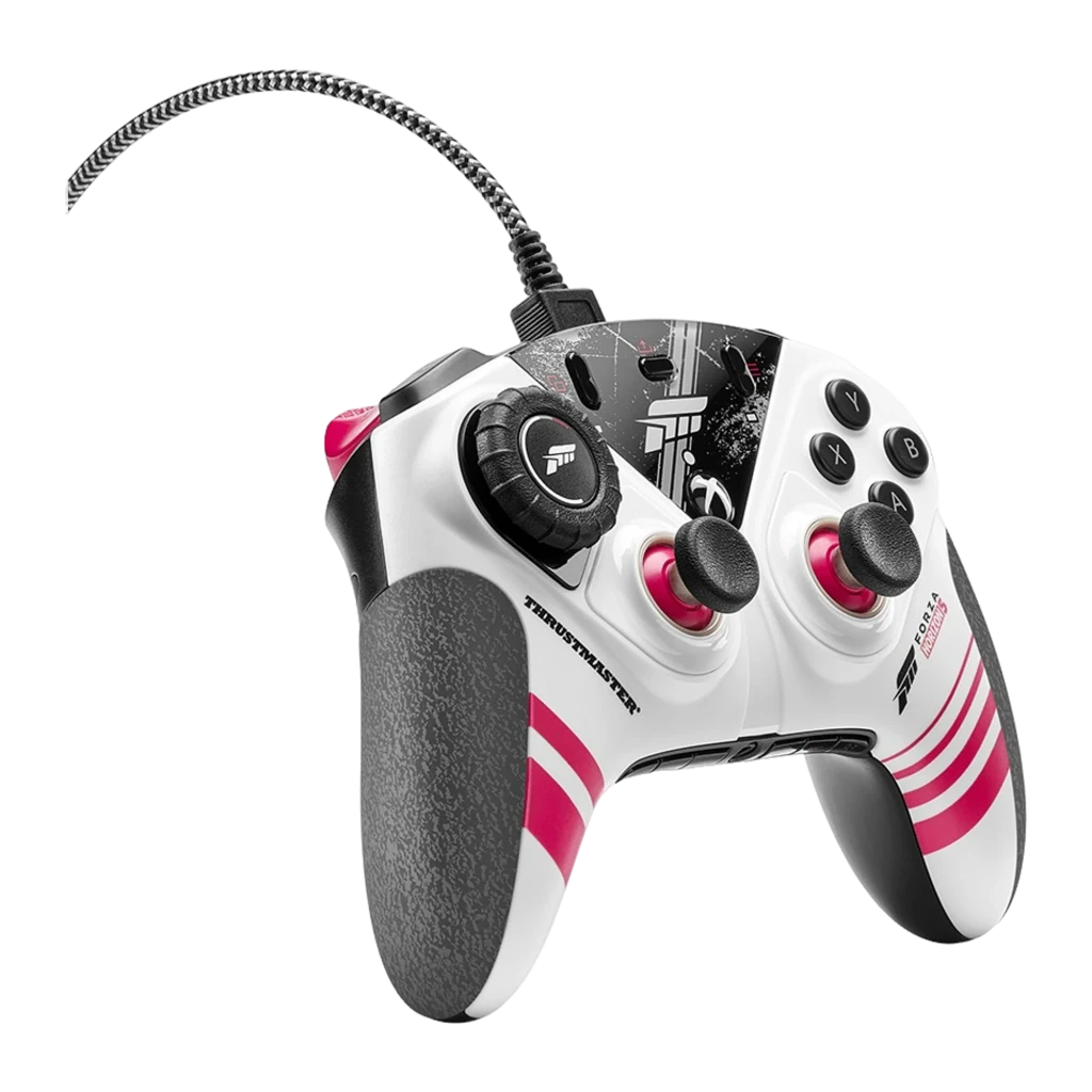 Thrustmaster eSwap X R Pro Forza Horizon 5 Multicolor, vue avant: design blanc avec bandes roses, logo Forza et boutons ABXY - Ítem2