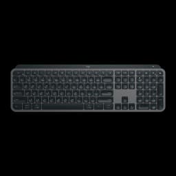 Logitech MX Keys for Business Bluetooth Espanhol Grafite, vista superior: teclado completo com teclado numérico e teclas