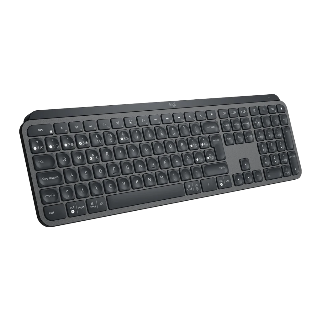Logitech MX Keys for Business Bluetooth Espanhol Grafite, vista superior: teclado completo com teclado numérico e teclas - Item1