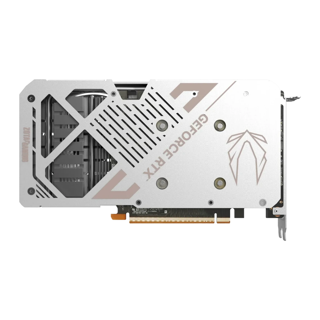 Zotac GAMING GeForce RTX 5050 Twin Edge OC White Edition 8GB blanc, boîte avec carte: packaging blanc et vert aux côtés - Ítem2