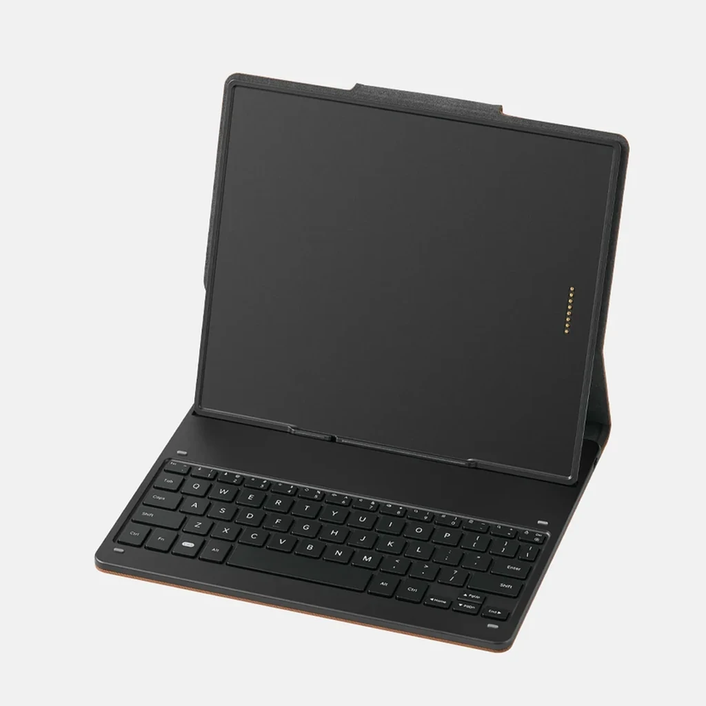 Onyx Boox Funda Magnética con Teclado para Note Air6 C, 64 teclas. Teclado negro compacto con funda soporte, diseño delgado y conexión magnética estable