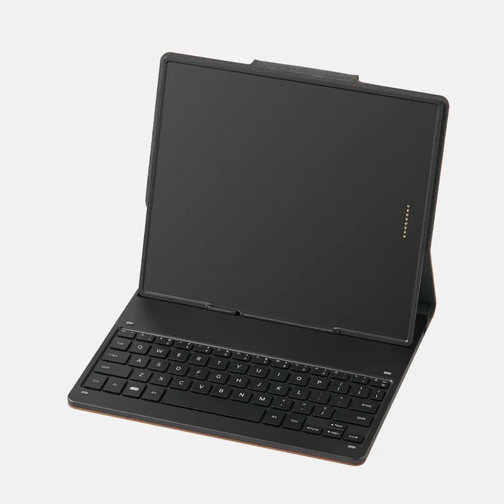 Onyx Boox Funda Magnética con Teclado para Note Air6 C, 64 teclas. Teclado negro compacto con funda soporte, diseño delgado y conexión magnética estable