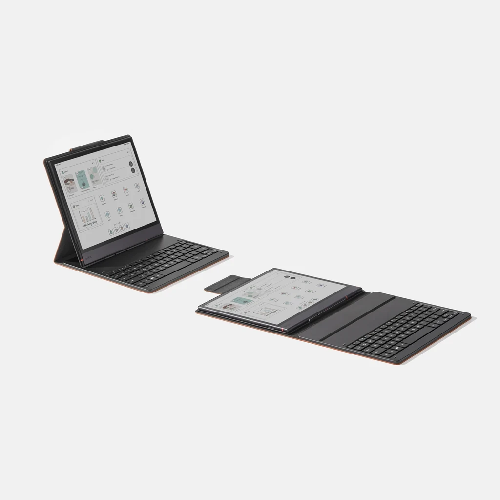 Onyx Boox Funda Magnética con Teclado para Note Air6 C, teclado físico de 64 teclas, base plegable tipo stand, soporte para lápiz y diseño delgado en negro