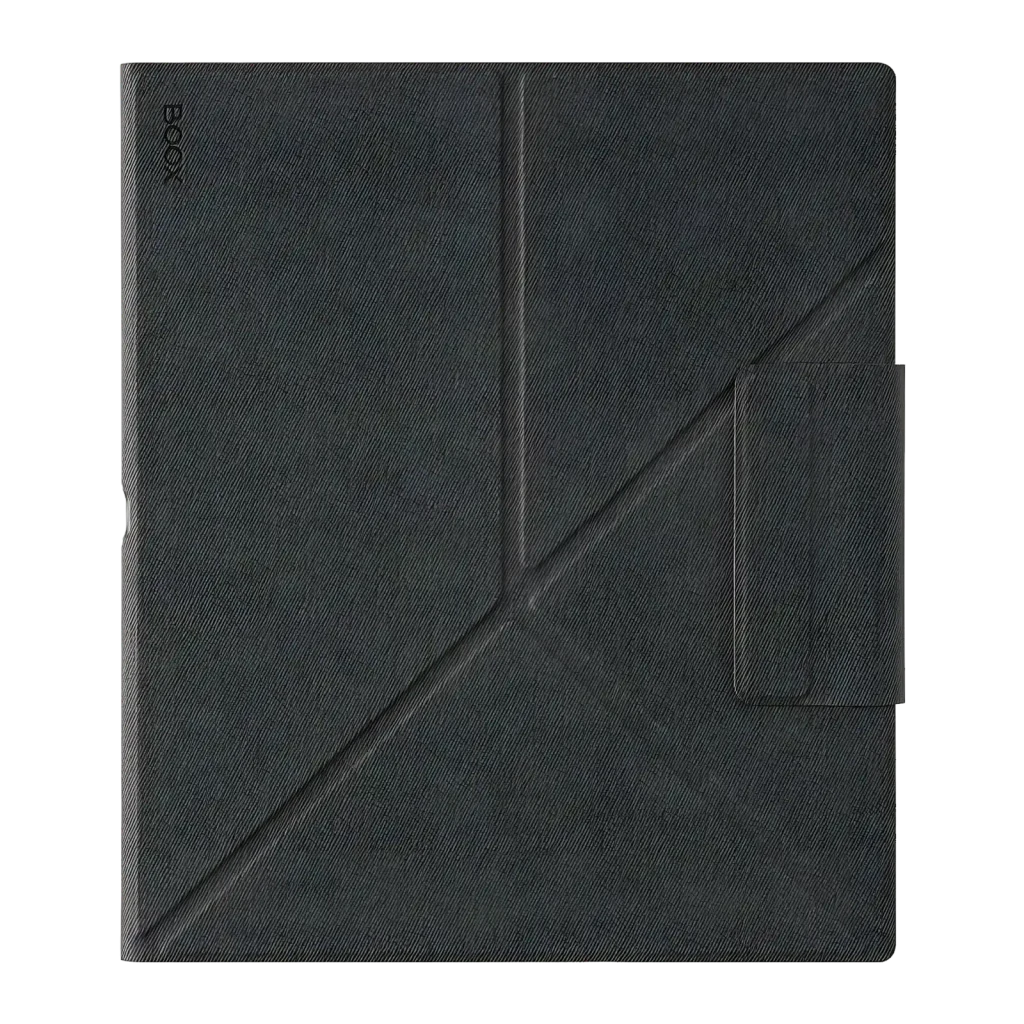 BOOX Funda Magnetic Note Air6 C gris, vista frontal: tapa cerrada con textura diagonal y cierre magnético lateral