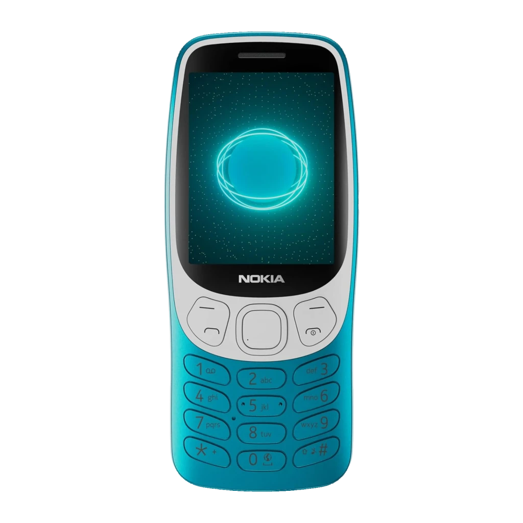 Nokia 3210 4G TA-1618 Bleu, coque cyan, écran TFT 2,4 pouces, clavier T9 rétroéclairé, caméra arrière, batterie 1450 mAh, slot microSD - Ítem1