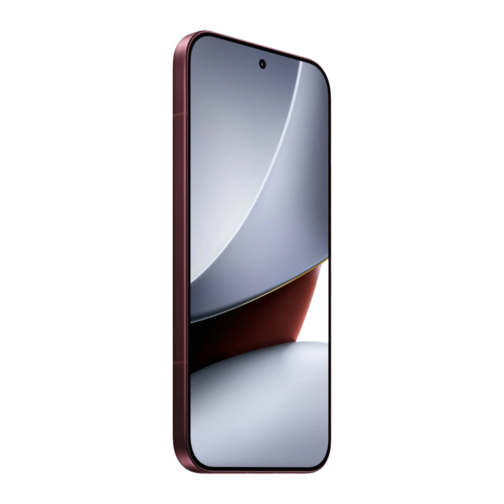 Xiaomi POCO F9 Ultra 5G Dark Cherry con gran pantalla sin bordes y cámara trasera triple en módulo redondo; acabado mate burdeos y frontal con perforación - Ítem7