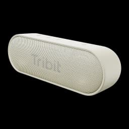 Enceinte Bluetooth Tribit XSound Go BTS58 20W 24h Blanc, vue avant en angle: grille métallique et boutons de contrôle