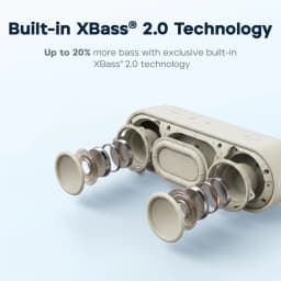 Enceinte Bluetooth Tribit XSound Go BTS58 20W 24h Blanc - haut-parleurs et technologie XBass 2.0 vue explosée