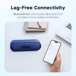 Enceinte Bluetooth Tribit XSound Go BTS58 20W 24h Blanc - 17,5 x 5,9 x 5,6 cm
