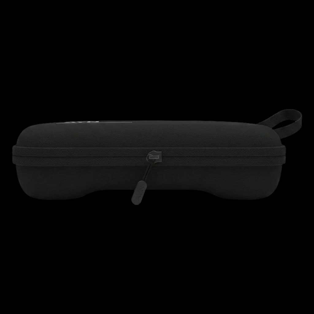 Étui de transport rigide noir AYN Thor avec fermeture éclair, coque texturée, poignée latérale et base moulée avec emplacement pour grip