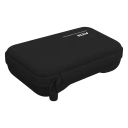Étui de transport rigide AYN Thor Noir, coque texturée, zip double avec tirettes, logo AYN blanc, compartiment pour grip, format compact et protecteur