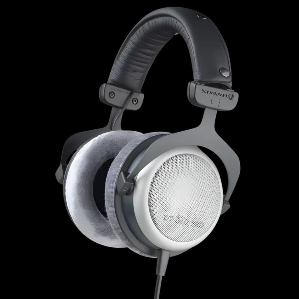 Casque Beyerdynamic DT 880 Pro 250 Ohm Arceau Circum-aural Jack 3,5 mm, vue en angle: coussinets velours et grille