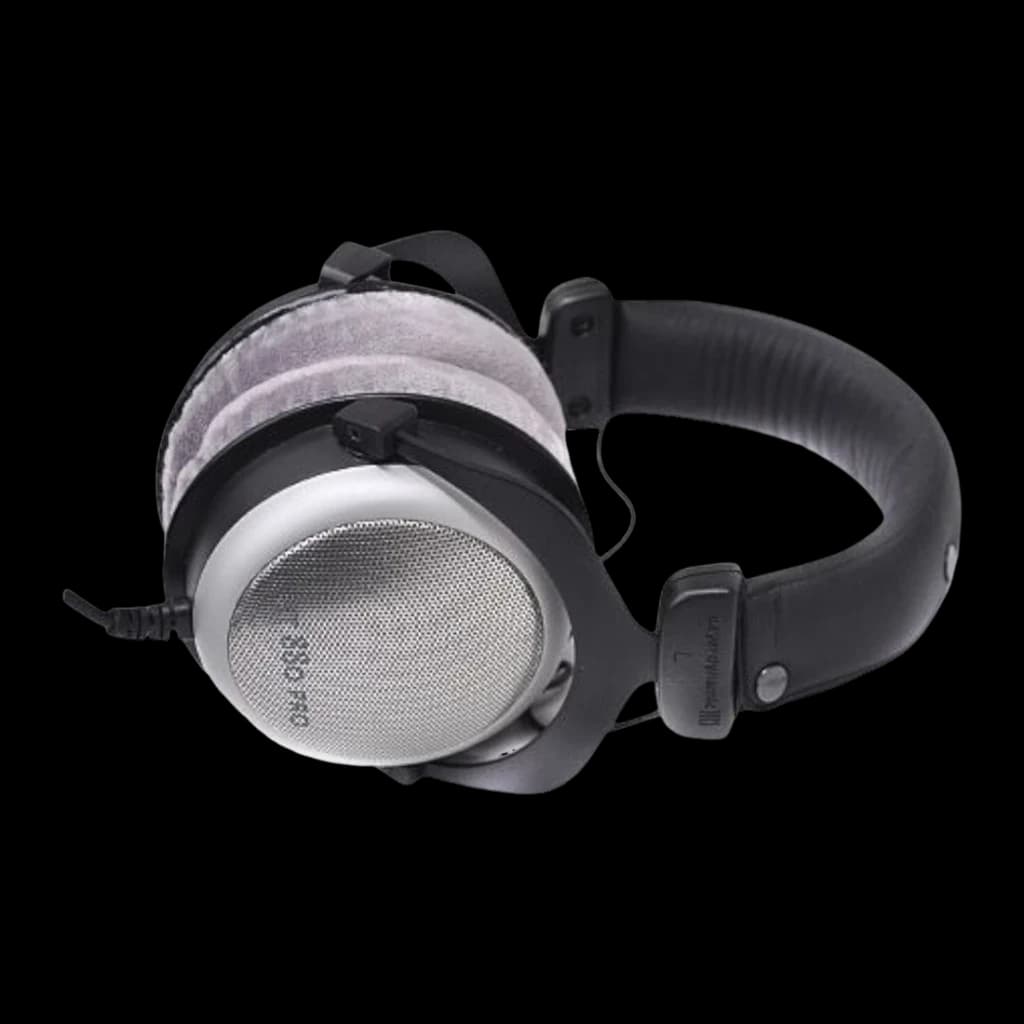 Casque Beyerdynamic DT 880 Pro 250 Ohm Arceau Circum-aural Jack 3,5 mm, vue latérale: coussin en velours gris, grille