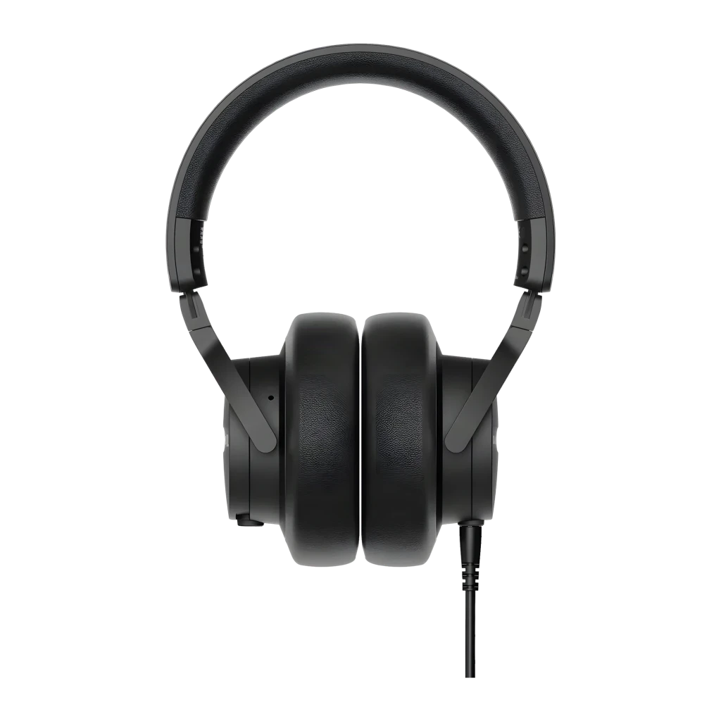 Casque Beyerdynamic DJ 300 PRO X Circum-aural Filaire 48Ω Noir, vue de face: coussinets circum-auraux et câble sortant