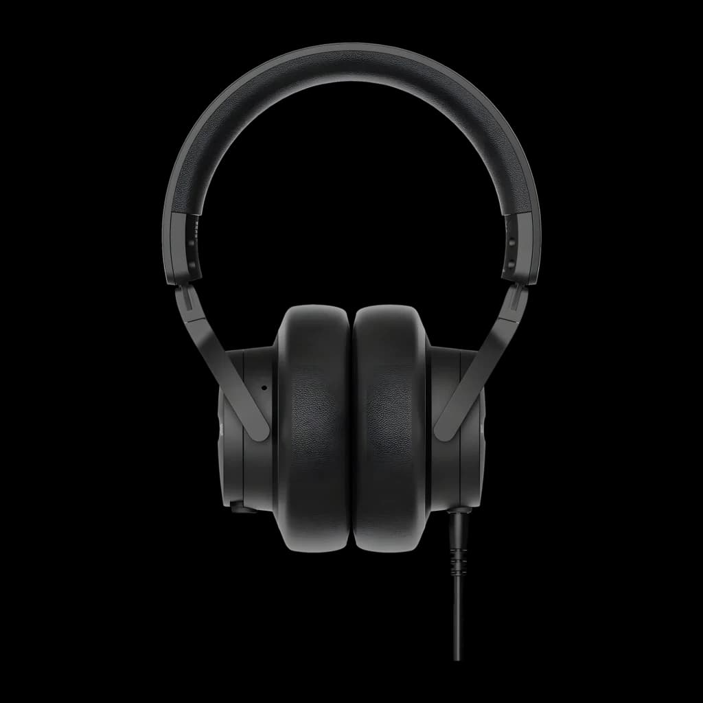 Casque Beyerdynamic DJ 300 PRO X Circum-aural Filaire 48Ω Noir, vue de face: coussinets circum-auraux et câble sortant