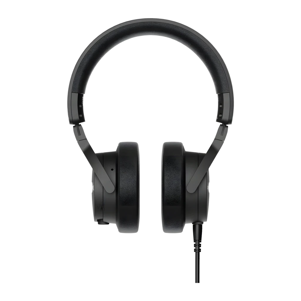 Casque Beyerdynamic DJ 300 PRO X Circum-aural Filaire 48Ω Noir, vue de face: coussinets circum-auraux et câble sortant