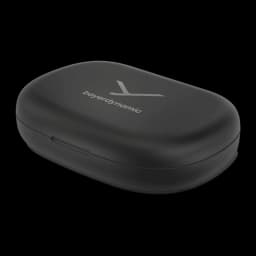 Écouteurs Beyerdynamic Verio 200 TWS Bluetooth 5.3 35h avec étui Noir, vue dessus: étui fermé avec logo beyerdynamic